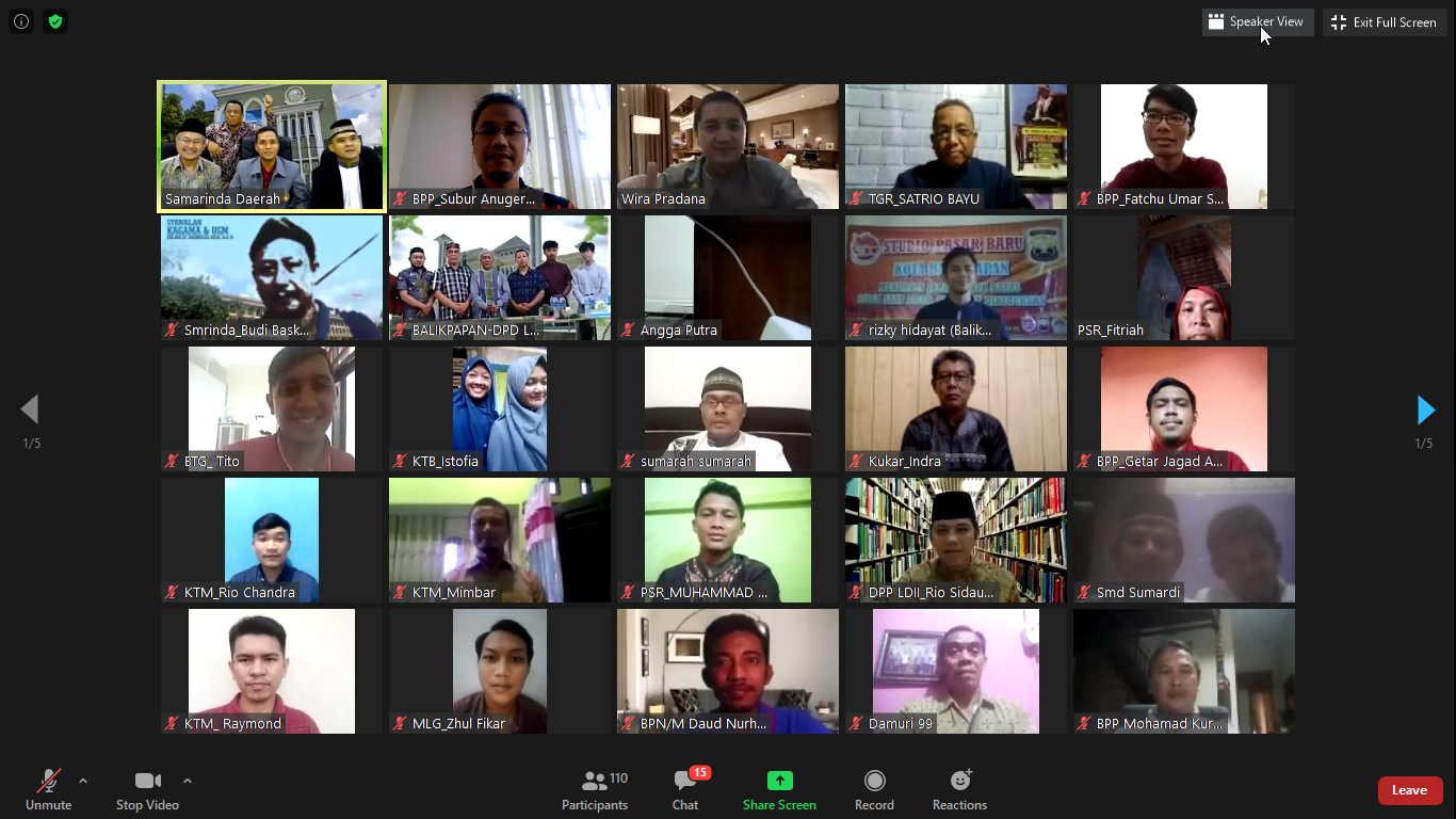 Pelatihan Digital Marketing DPW LDII Kalimantan Timur dengan narasumber pengusaha sukses diikuti 225 warga LDII yang berasal dari Kabupaten Kota di Kaltim, Sabtu (13/6). Foto: Tangkapan Layar