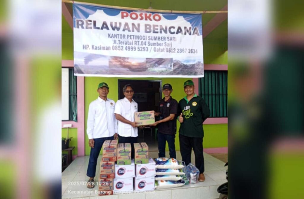 Musimin, perwakilan PAC LDII Desa Sumber Sari, menyampaikan bahwa bantuan ini merupakan bentuk nyata kepedulian LDII terhadap masyarakat Kutai Barat, Kaltim. Foto: LINES