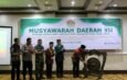Bupati Paser, dr. Fahmi Fadli saat secara simbolis memukul gong dibukanya Musyawarah Daerah (Musda) ke-7 DPD LDII Kab. Paser, Minggu (22/6/2025). Foto: LINES Paser