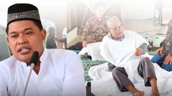 Salah satu adegan dalam perawatan jenazah. Foto: LDII Kubar